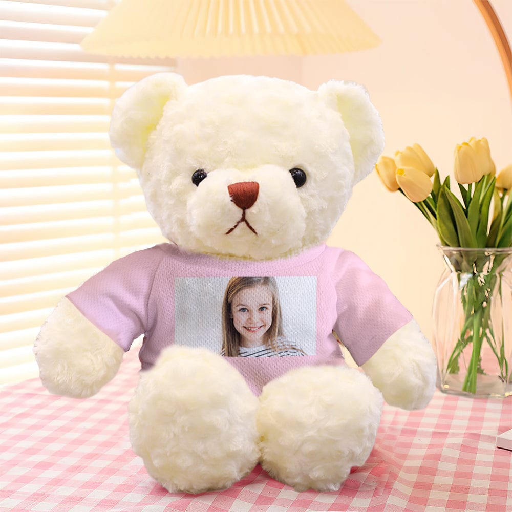 Personalized Teddy Bear Plush Toys Custom Photo Bear Stuffed Animal Doll Gifts for Her