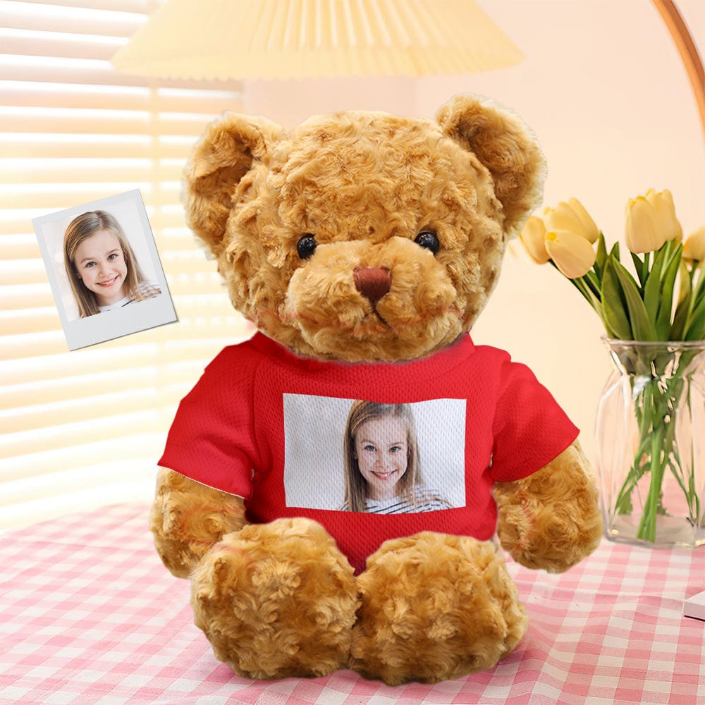 Personalized Teddy Bear Plush Toys Custom Photo Bear Stuffed Animal Doll Gifts for Her