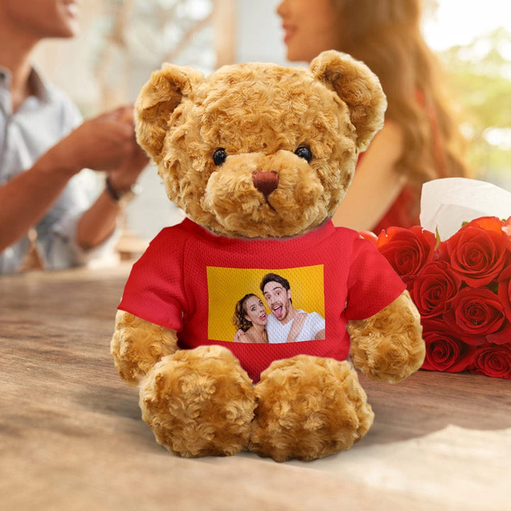 Personalized Teddy Bear Plush Toys Custom Photo Bear Stuffed Animal Doll Gifts for Her
