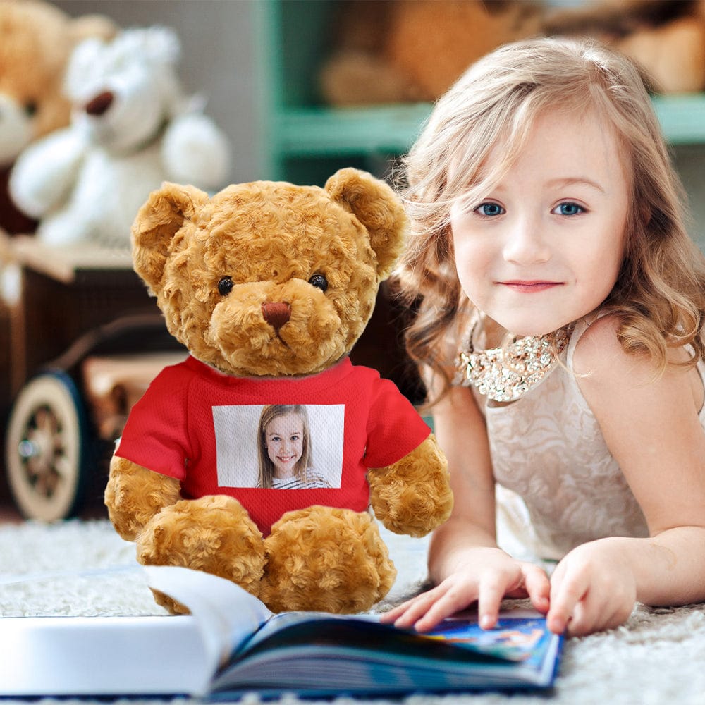 Personalized Teddy Bear Plush Toys Custom Photo Bear Stuffed Animal Doll Gifts for Her