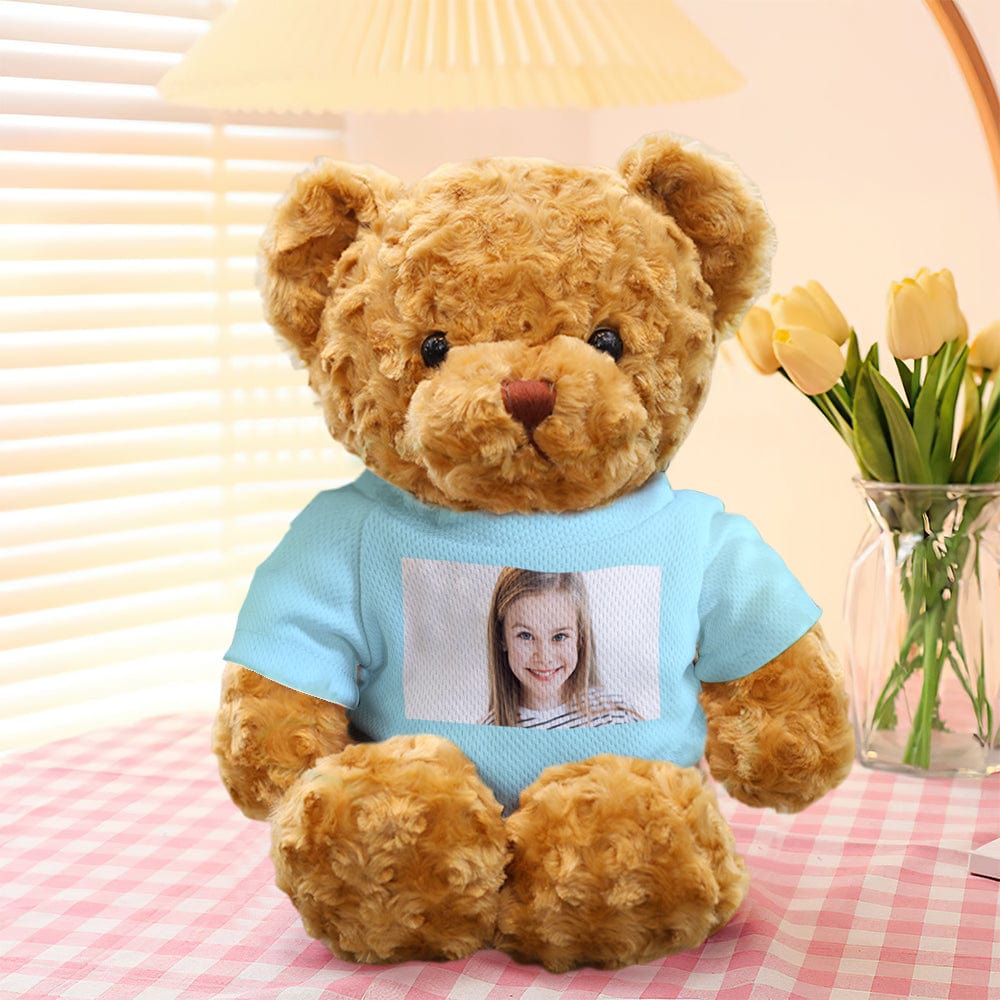 Personalized Teddy Bear Plush Toys Custom Photo Bear Stuffed Animal Doll Gifts for Her