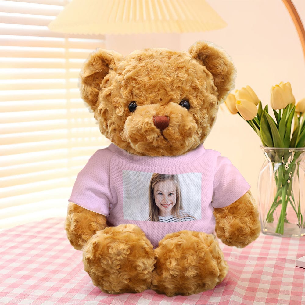 Personalized Teddy Bear Plush Toys Custom Photo Bear Stuffed Animal Doll Gifts for Her