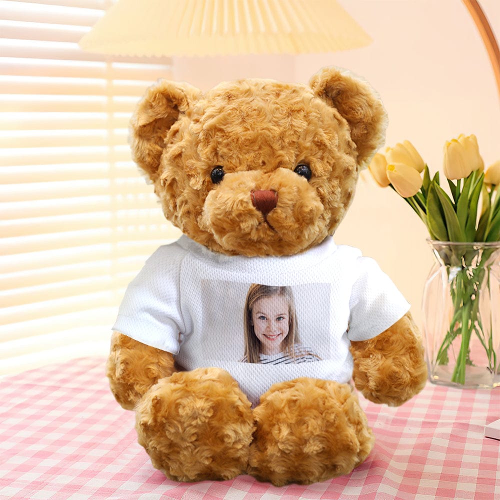 Personalized Teddy Bear Plush Toys Custom Photo Bear Stuffed Animal Doll Gifts for Her
