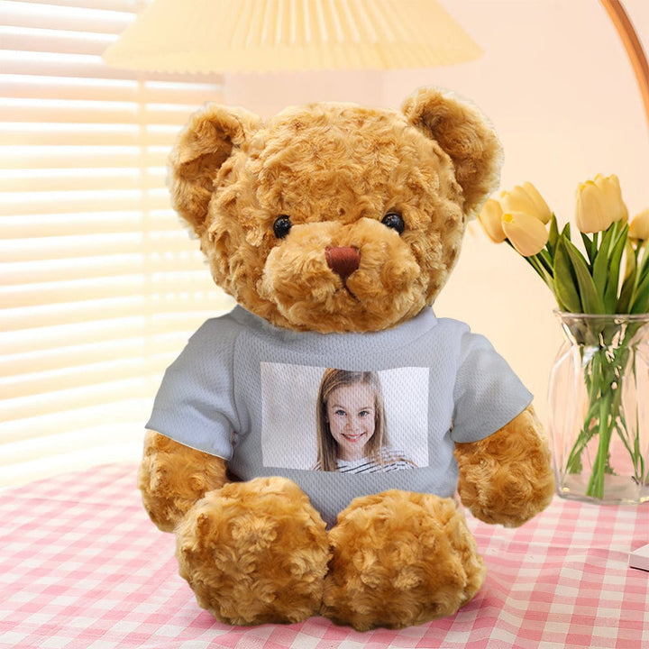 Personalized Teddy Bear Plush Toys Custom Photo Bear Stuffed Animal Doll Gifts for Her