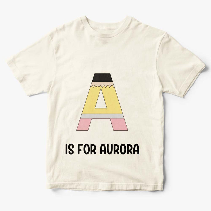 Personalized Back to School Pencil T-shirt First Day of School Shirt Gift for Kids