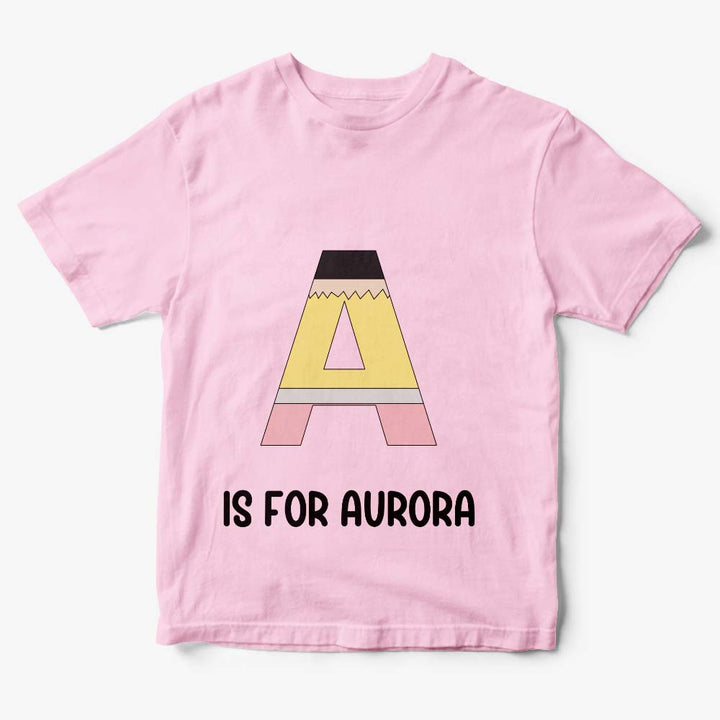 Personalized Back to School Pencil T-shirt First Day of School Shirt Gift for Kids