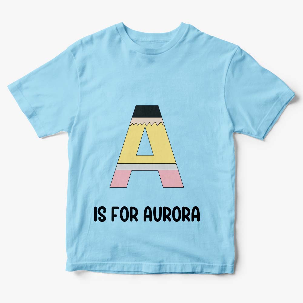 Personalized Back to School Pencil T-shirt First Day of School Shirt Gift for Kids