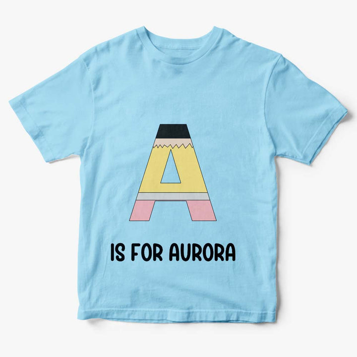 Personalized Back to School Pencil T-shirt First Day of School Shirt Gift for Kids