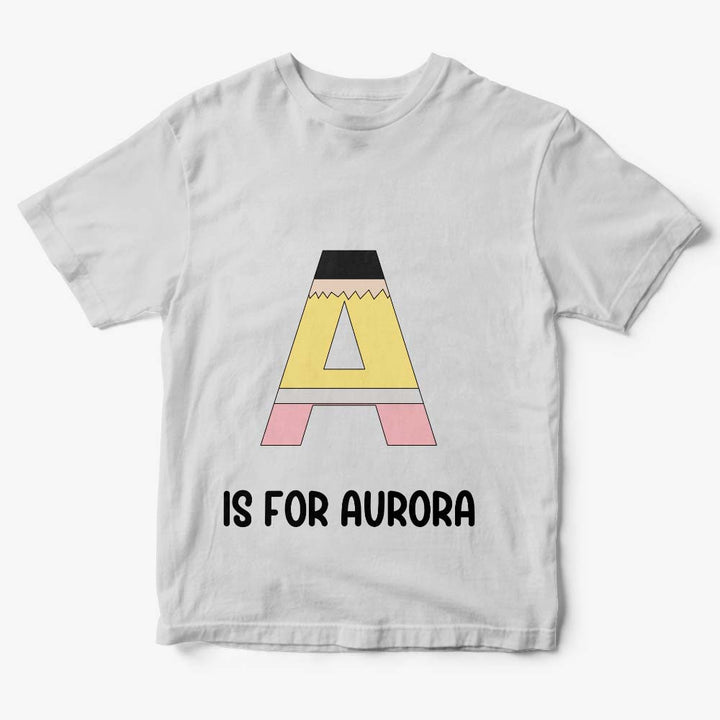 Personalized Back to School Pencil T-shirt First Day of School Shirt Gift for Kids