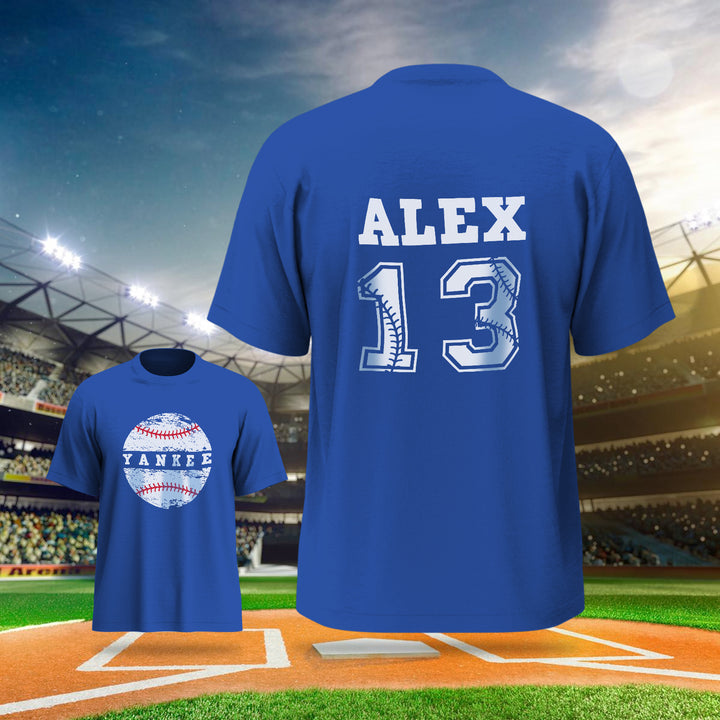 Personalized Baseball Name & Number Sports T-Shirt Back to School Gifts