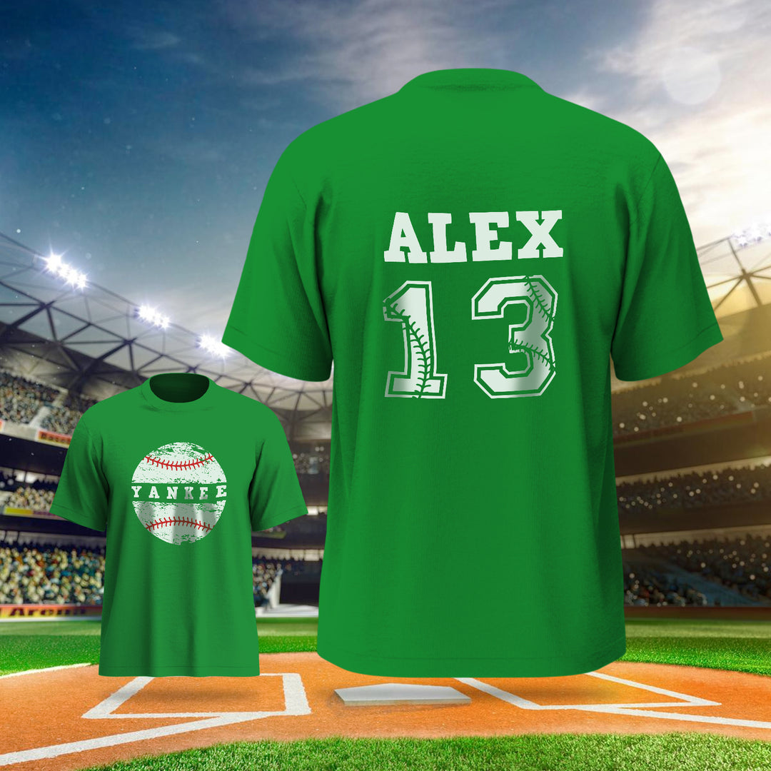 Personalized Baseball Name & Number Sports T-Shirt Back to School Gifts