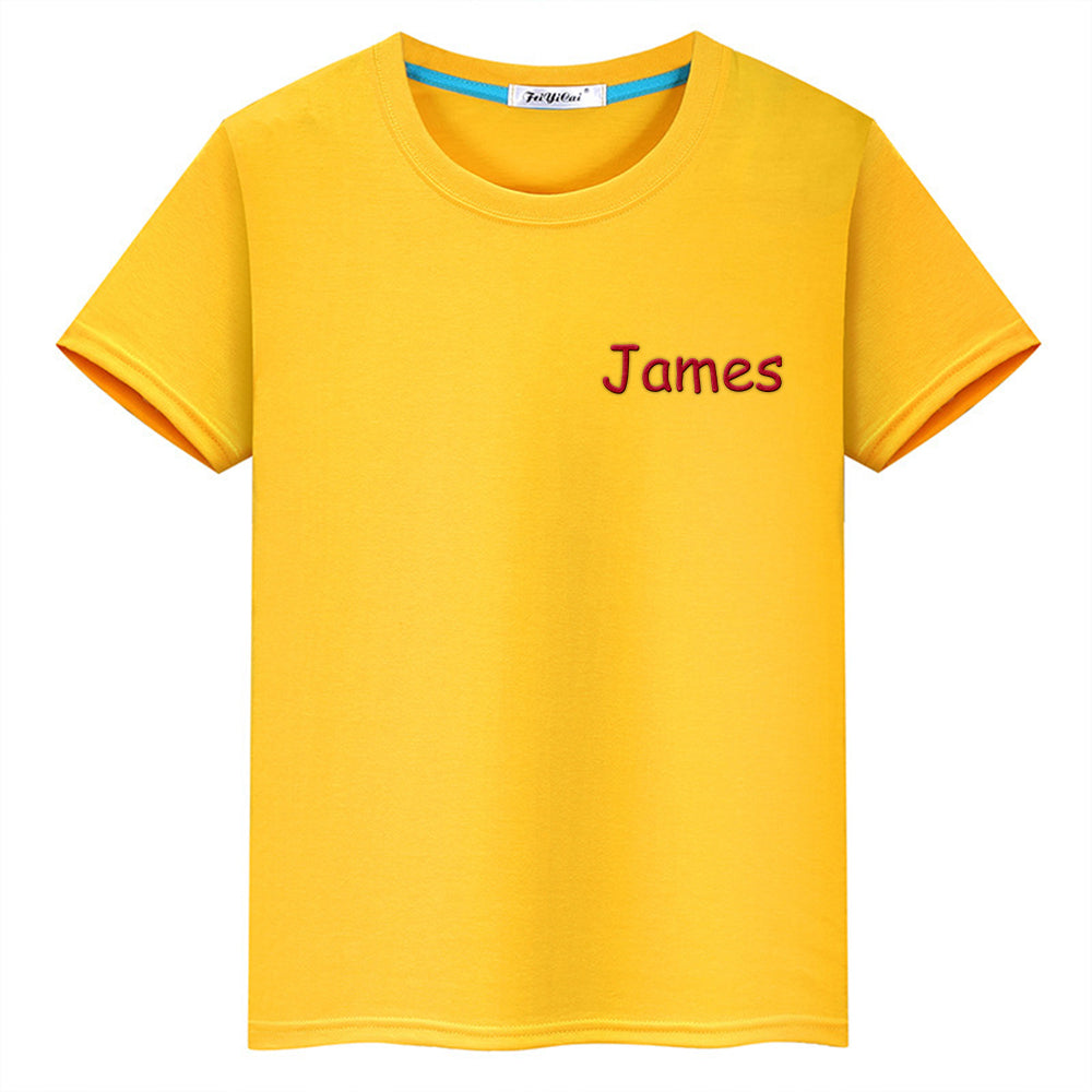 Personalized T-Shirt with Embroidered Name Gift for Kids