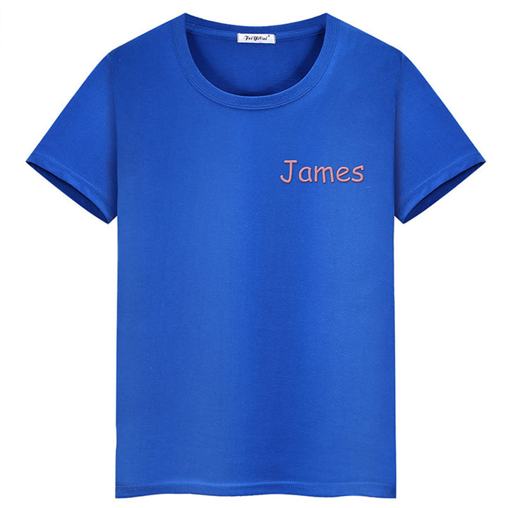 Personalized T-Shirt with Embroidered Name Gift for Kids
