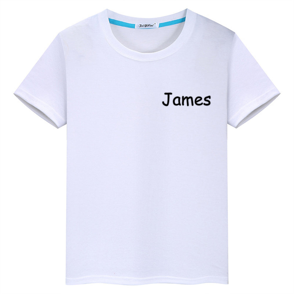 Personalized T-Shirt with Embroidered Name Gift for Kids