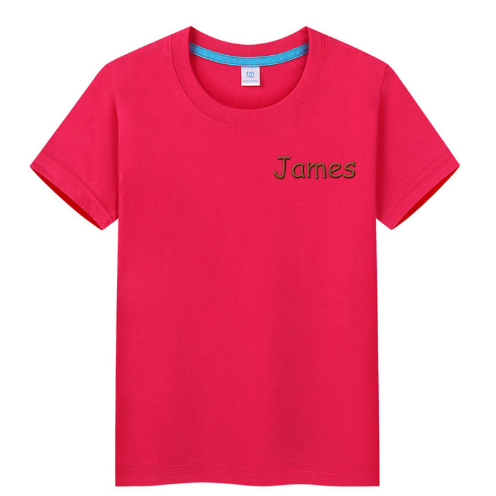 Personalized T-Shirt with Embroidered Name Gift for Kids