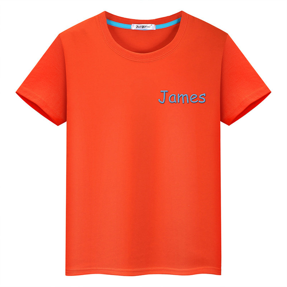 Personalized T-Shirt with Embroidered Name Gift for Kids