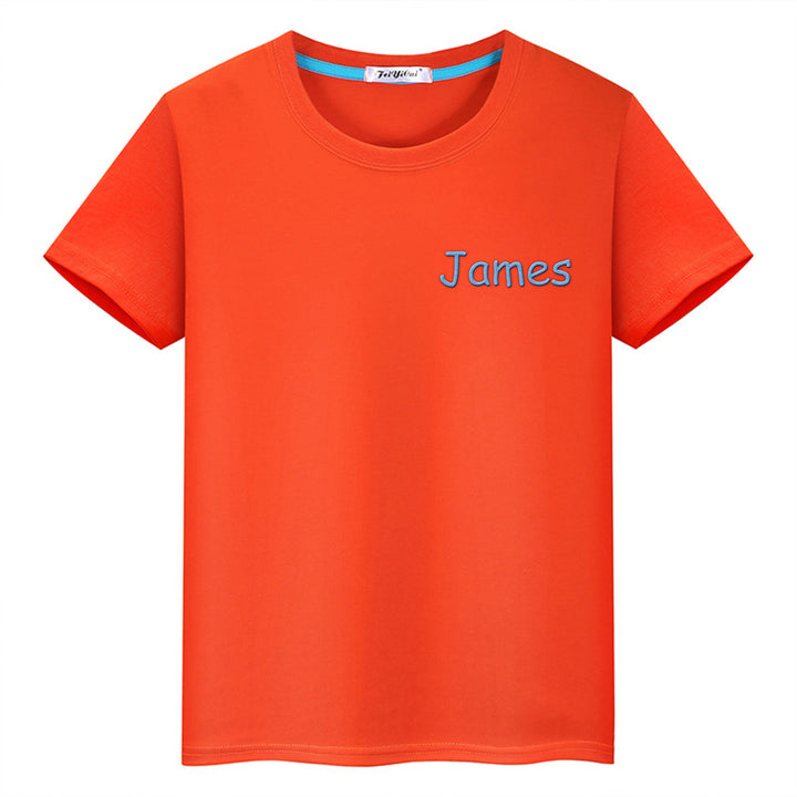 Personalized T-Shirt with Embroidered Name Gift for Kids