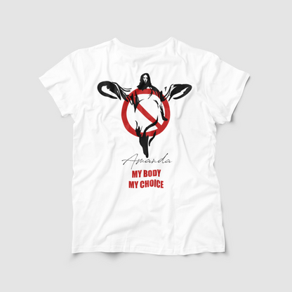 Custom T-Shirts for Women Engraved Name My Body My Choice Feminist T-shirt Gifts for Her