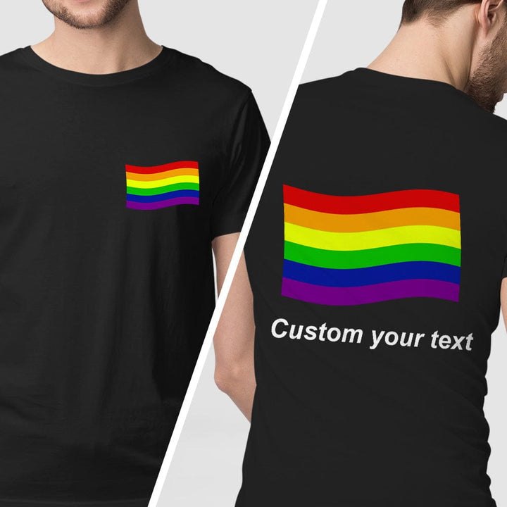 Personalized Gay Pride T-Shirt LGBTQ Rainbow Flag Shirt Gift for Pride Month