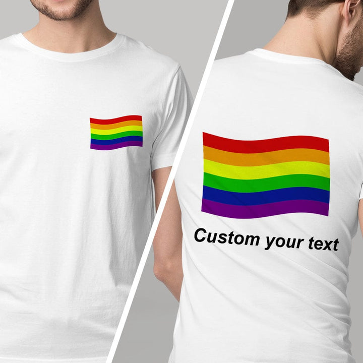 Personalized Gay Pride T-Shirt LGBTQ Rainbow Flag Shirt Gift for Pride Month