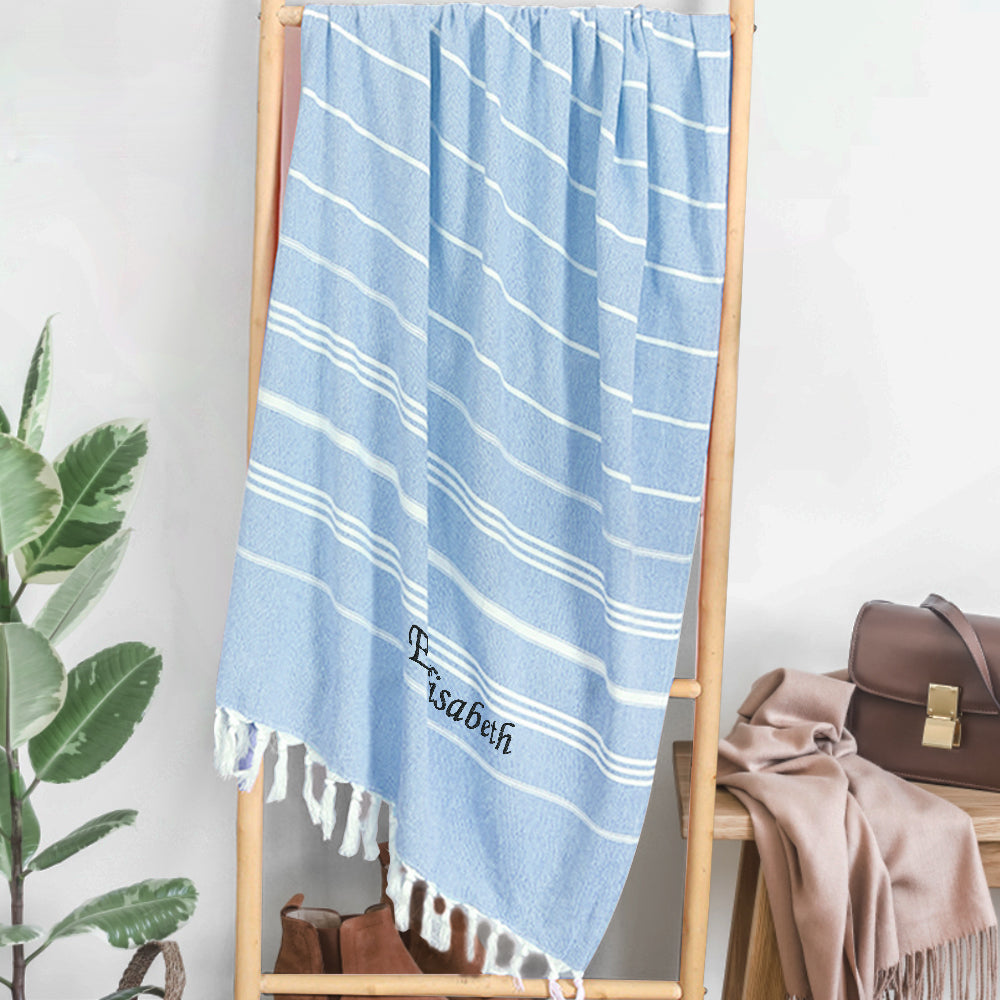 Personalized Name Fringe Beach Towel - Perfect Bridesmaids' Gifts Wedding Gifts