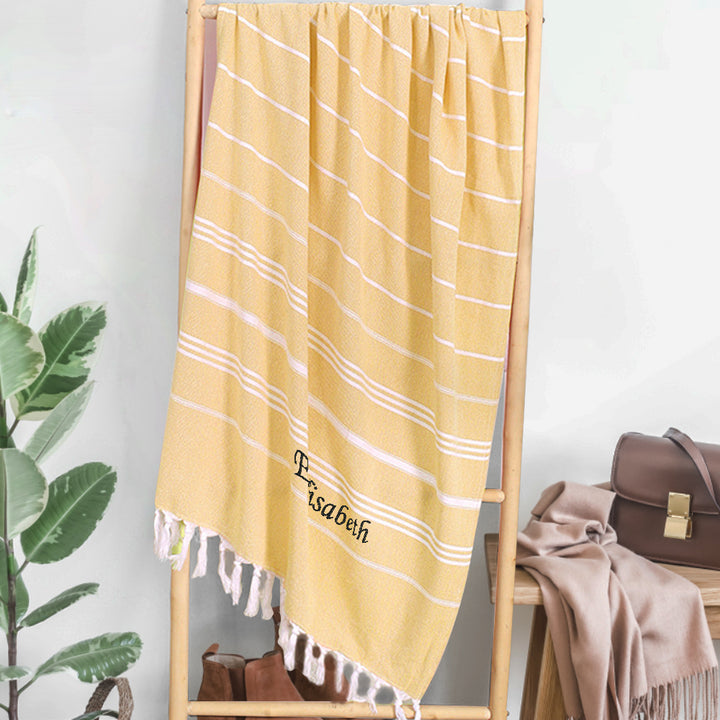 Personalized Name Fringe Beach Towel - Perfect Bridesmaids' Gifts Wedding Gifts