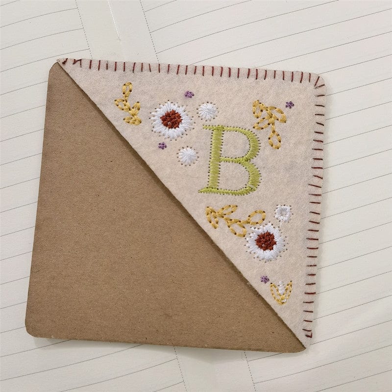 Personalized Bookmark with Initial Custom Embroidered Bookmark Gift for Book Lovers