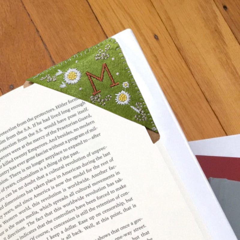 Personalized Bookmark with Initial Custom Embroidered Bookmark Gift for Book Lovers