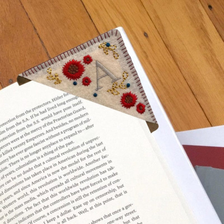 Personalized Bookmark with Initial Custom Embroidered Bookmark Gift for Book Lovers