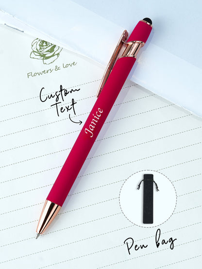 Custom Name Multifunction Ballpoint Pen with Drawstring Pouch Back to School Gift Birthday Gift Teacher’s Day Gift