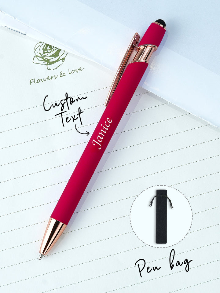 Custom Name Multifunction Ballpoint Pen with Drawstring Pouch Back to School Gift Birthday Gift Teacher’s Day Gift