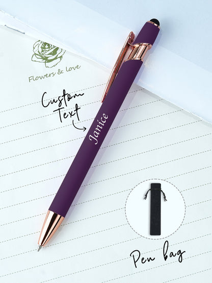 Custom Name Multifunction Ballpoint Pen with Drawstring Pouch Back to School Gift Birthday Gift Teacher’s Day Gift