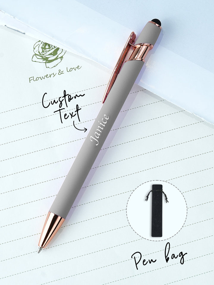 Custom Name Multifunction Ballpoint Pen with Drawstring Pouch Back to School Gift Birthday Gift Teacher’s Day Gift