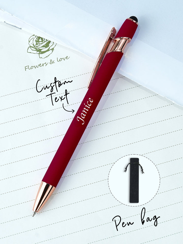 Custom Name Multifunction Ballpoint Pen with Drawstring Pouch Back to School Gift Birthday Gift Teacher’s Day Gift