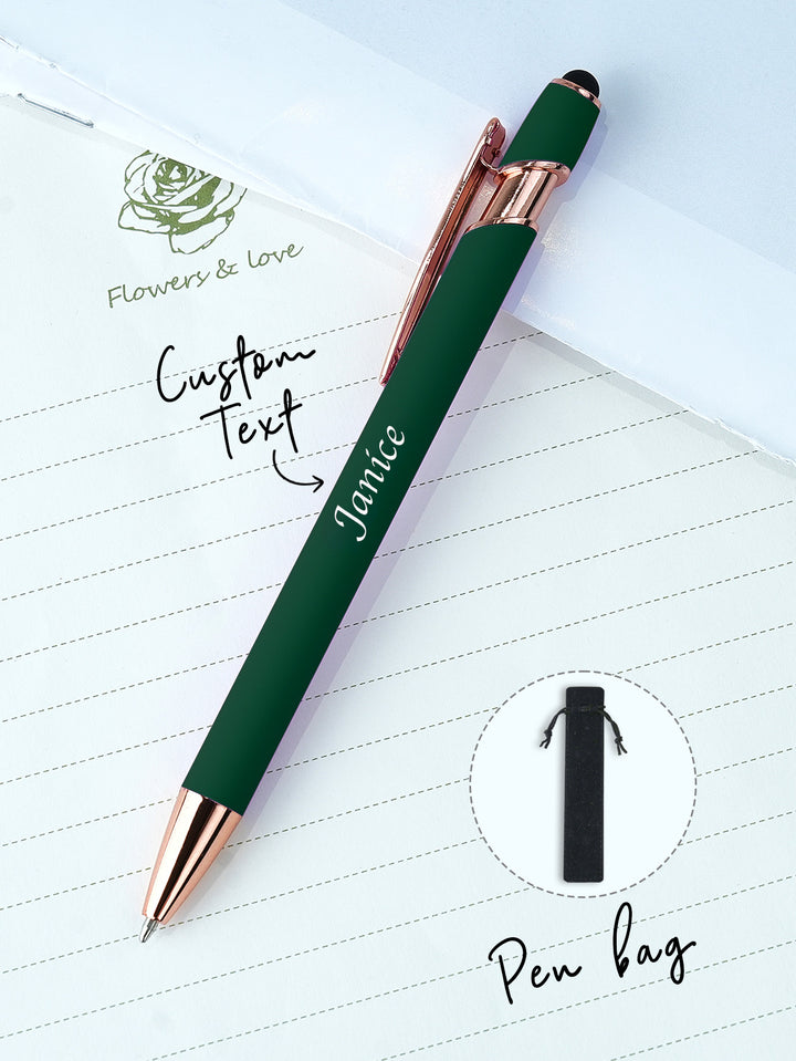 Custom Name Multifunction Ballpoint Pen with Drawstring Pouch Back to School Gift Birthday Gift Teacher’s Day Gift