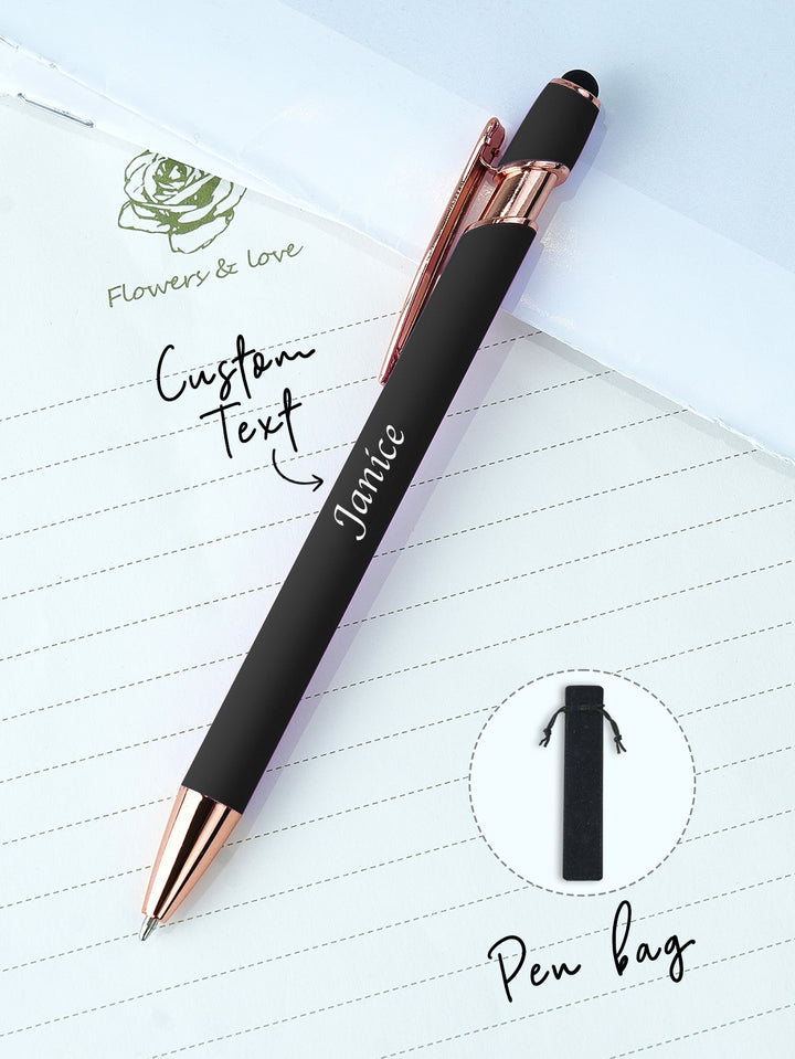 Custom Name Multifunction Ballpoint Pen with Drawstring Pouch Back to School Gift Birthday Gift Teacher’s Day Gift