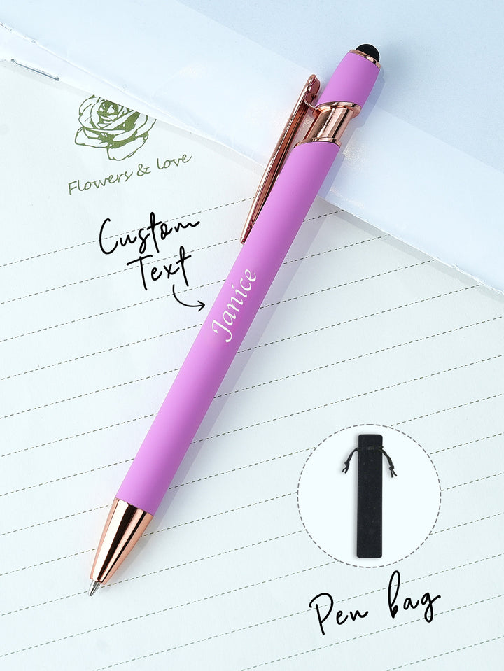 Custom Name Multifunction Ballpoint Pen with Drawstring Pouch Back to School Gift Birthday Gift Teacher’s Day Gift