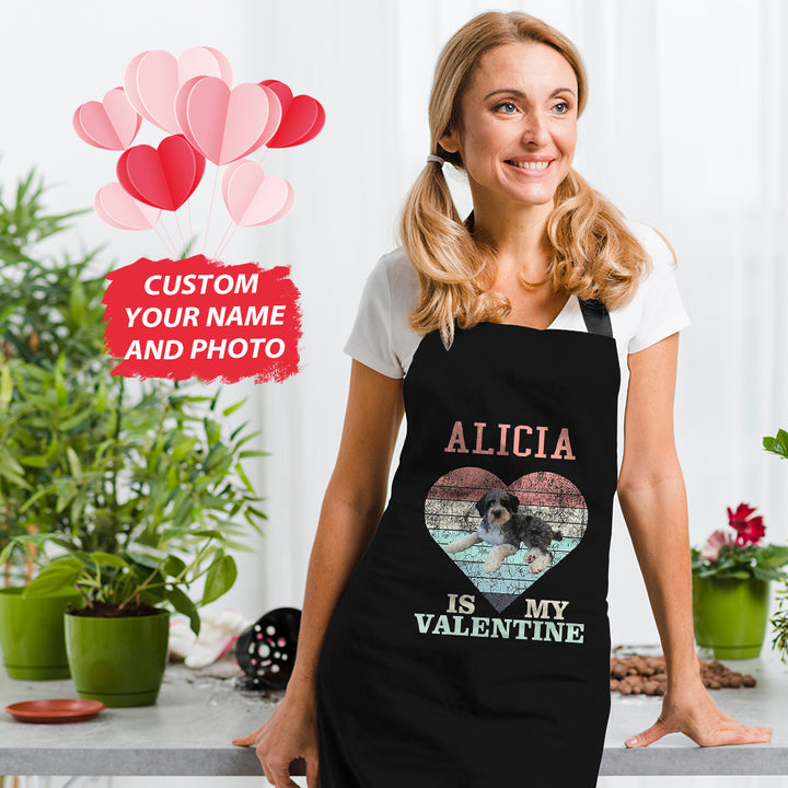 Personalized Name and Photo Apron Valentine Kitchen Apron