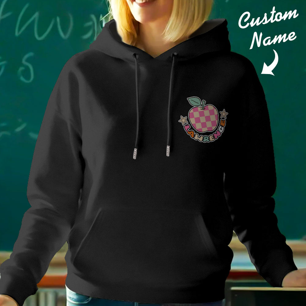 Personalized In My Teacher Era Hooded Sweatshirt Teacher Custom Name Hooded Sweatshirt Back to School Gifts