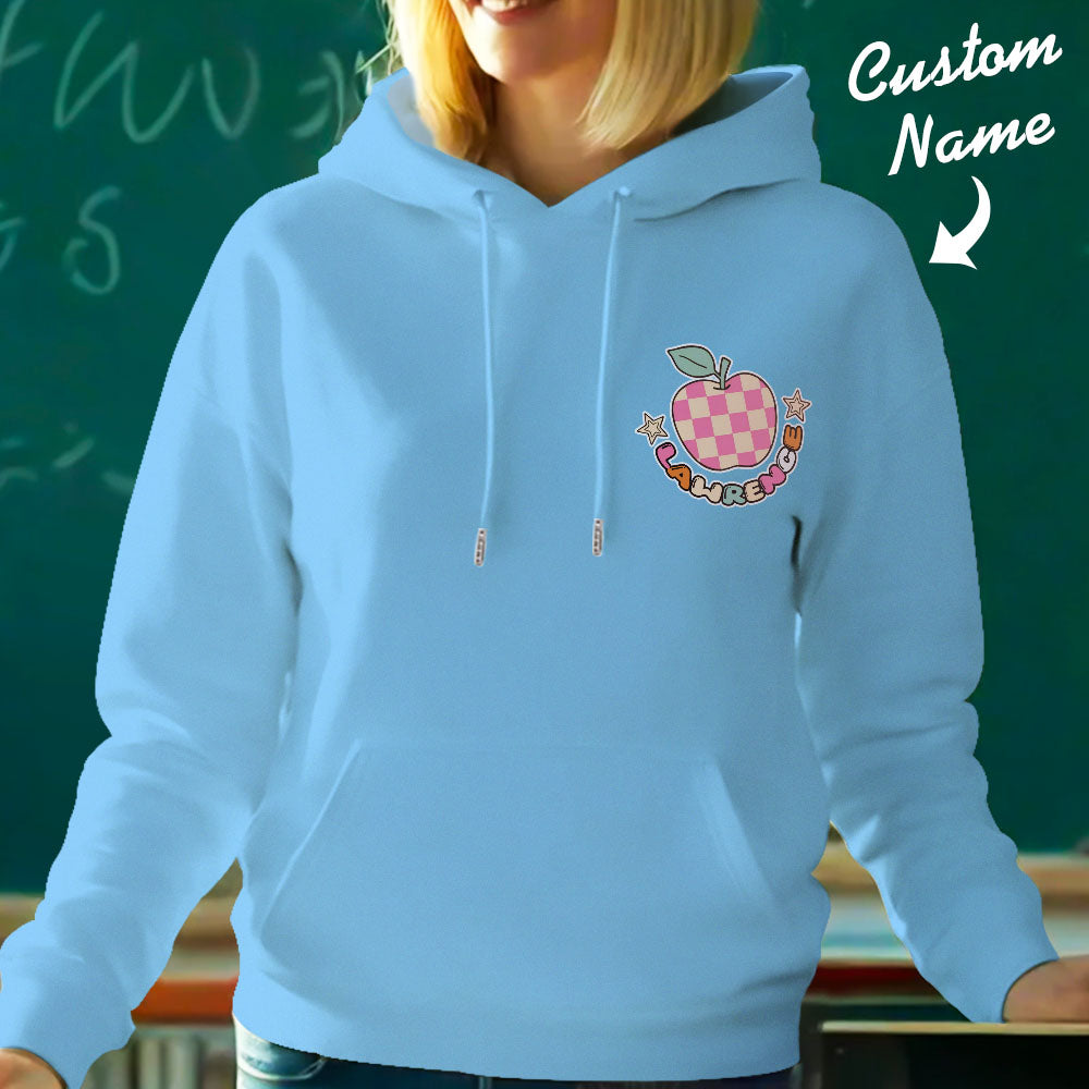 Personalized In My Teacher Era Hooded Sweatshirt Teacher Custom Name Hooded Sweatshirt Back to School Gifts