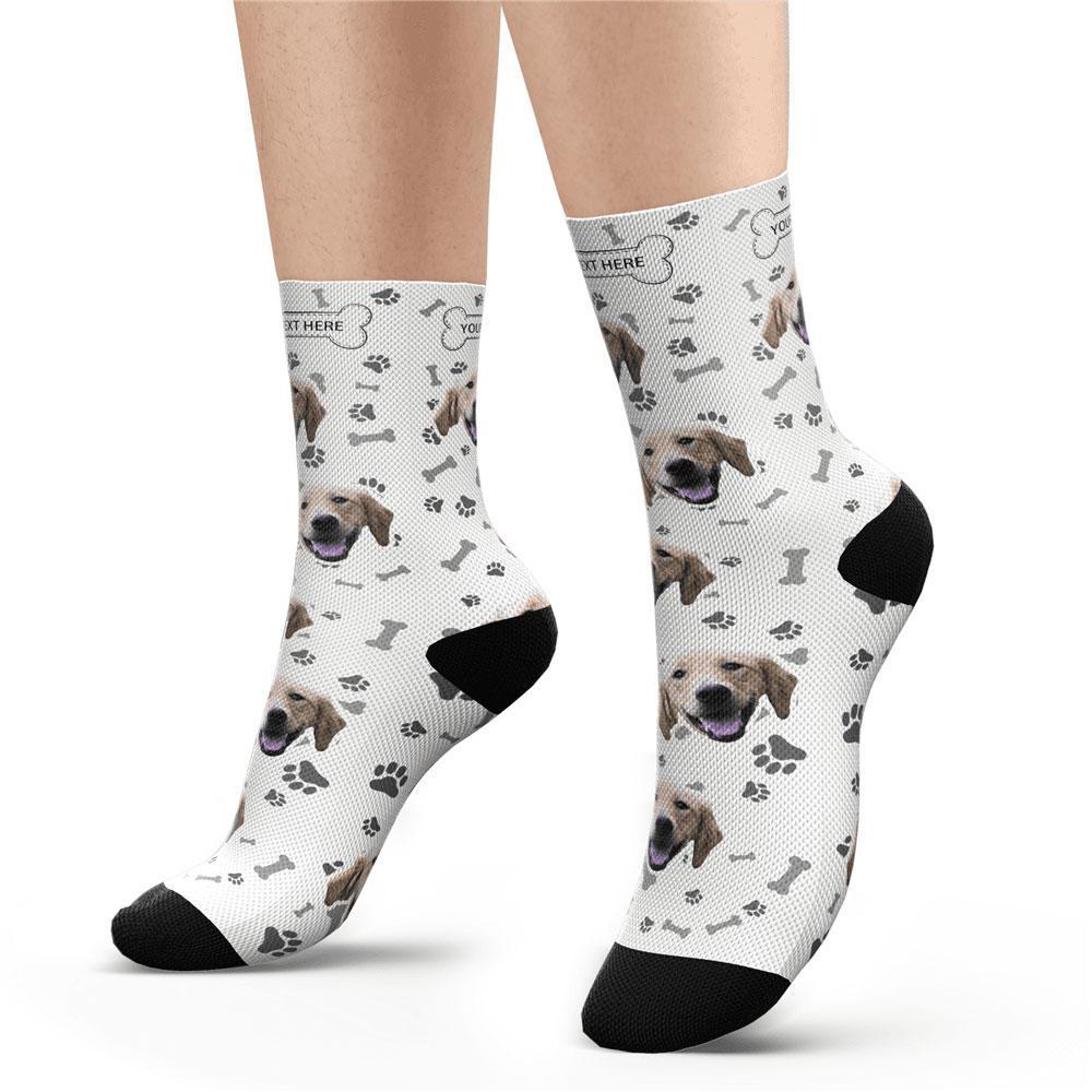 Custom Photo Socks,Dog Face Socks with Engraving