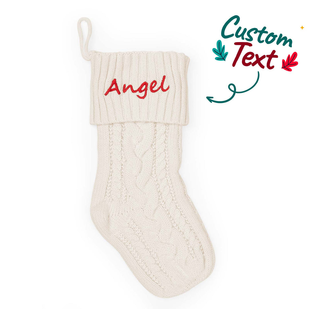 Personalized Christmas Stocking with Custom Name – Festive Holiday Decor for the Family