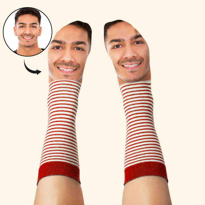 Custom Face Funny Socks Cartoon Style Photo Gifts for Him Her