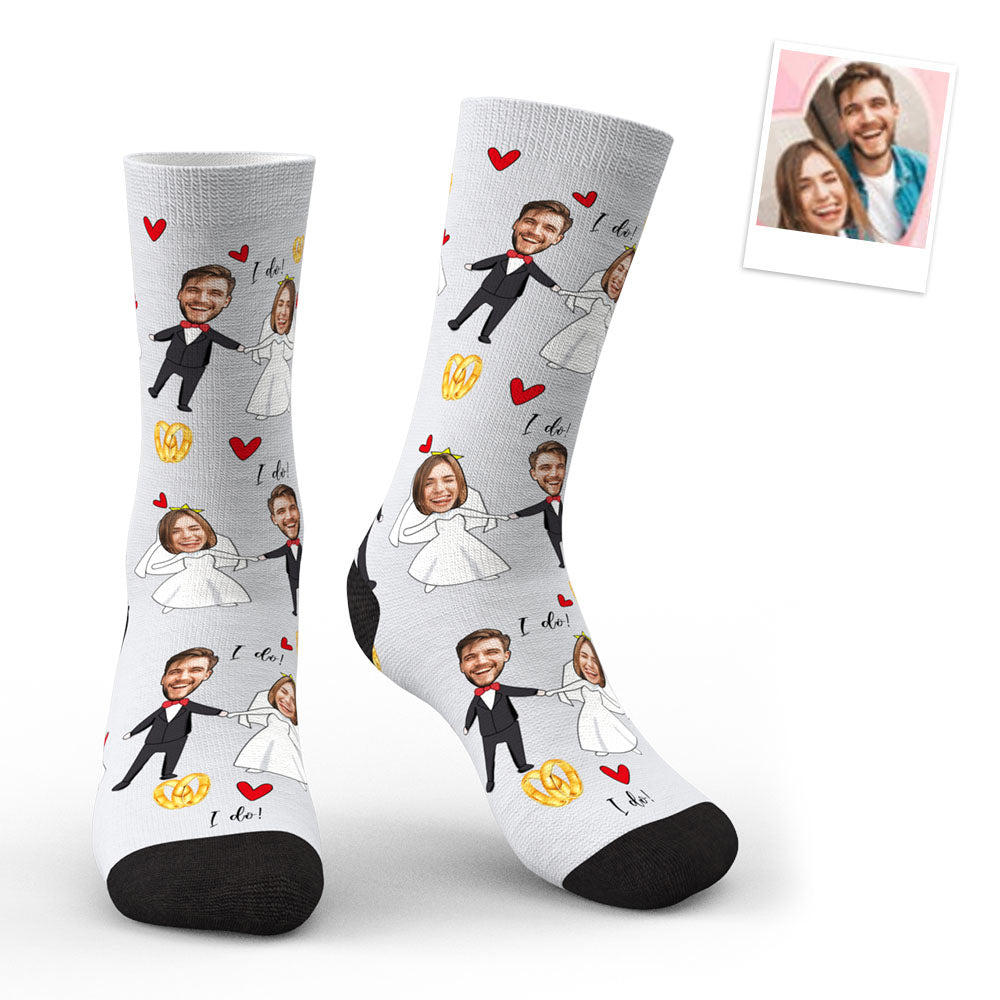 Custom Face Socks Wedding Dress Socks