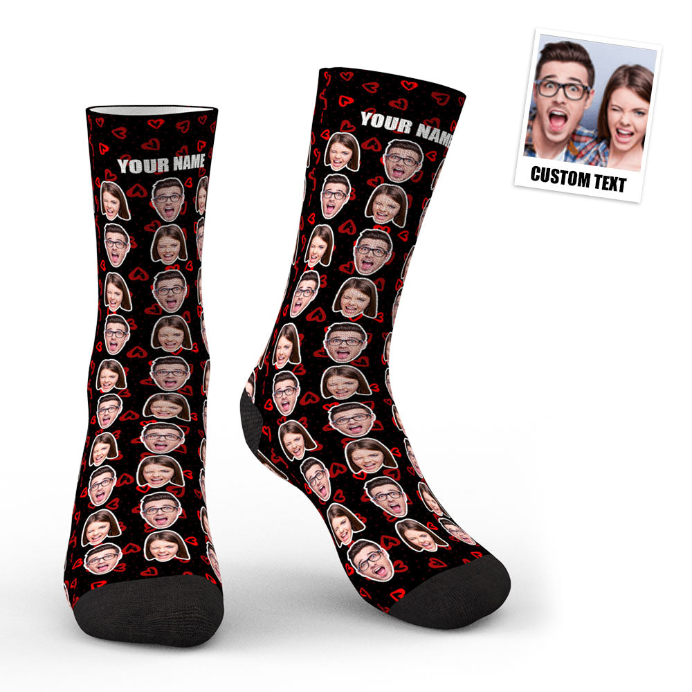 Custom Photo Socks Colorful - Two Faces