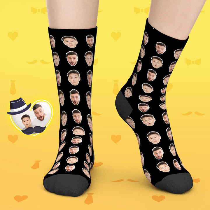 Custom Faces Socks With Your Photo Online Preview