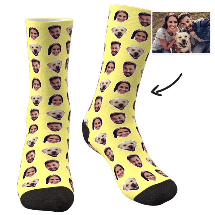 Custom Faces Socks With Your Photo Online Preview