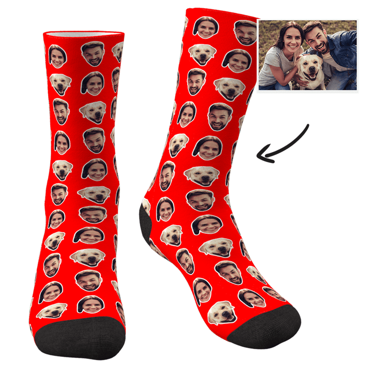 Custom Faces Socks With Your Photo Online Preview
