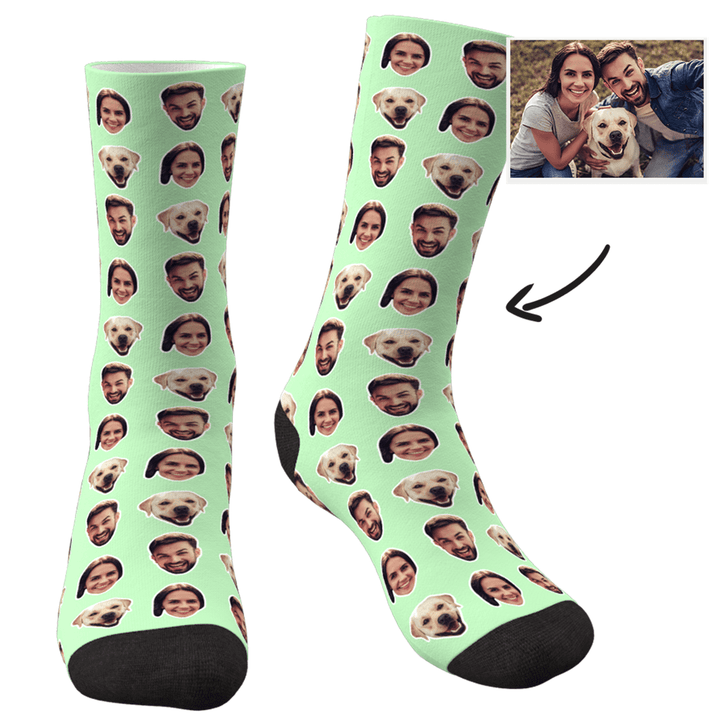 Custom Faces Socks With Your Photo Online Preview