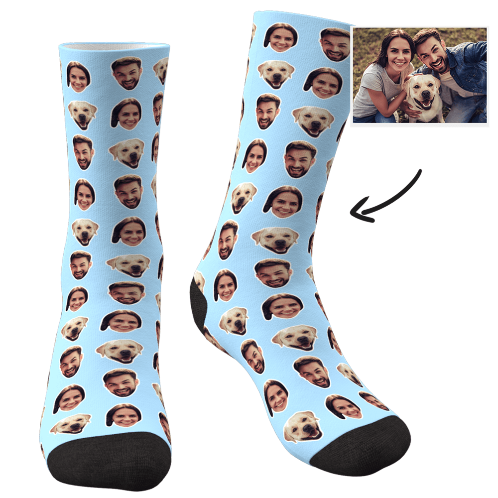Custom Faces Socks With Your Photo Online Preview